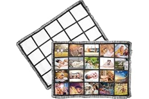 Zeloyaut 2 Pack 40"X60" Sublimation Blank Throw Blankets for Heat Press, Baby Printed Blanket, 100% Polyester, Custom Personalised Sublimation Photo with 20 Panel