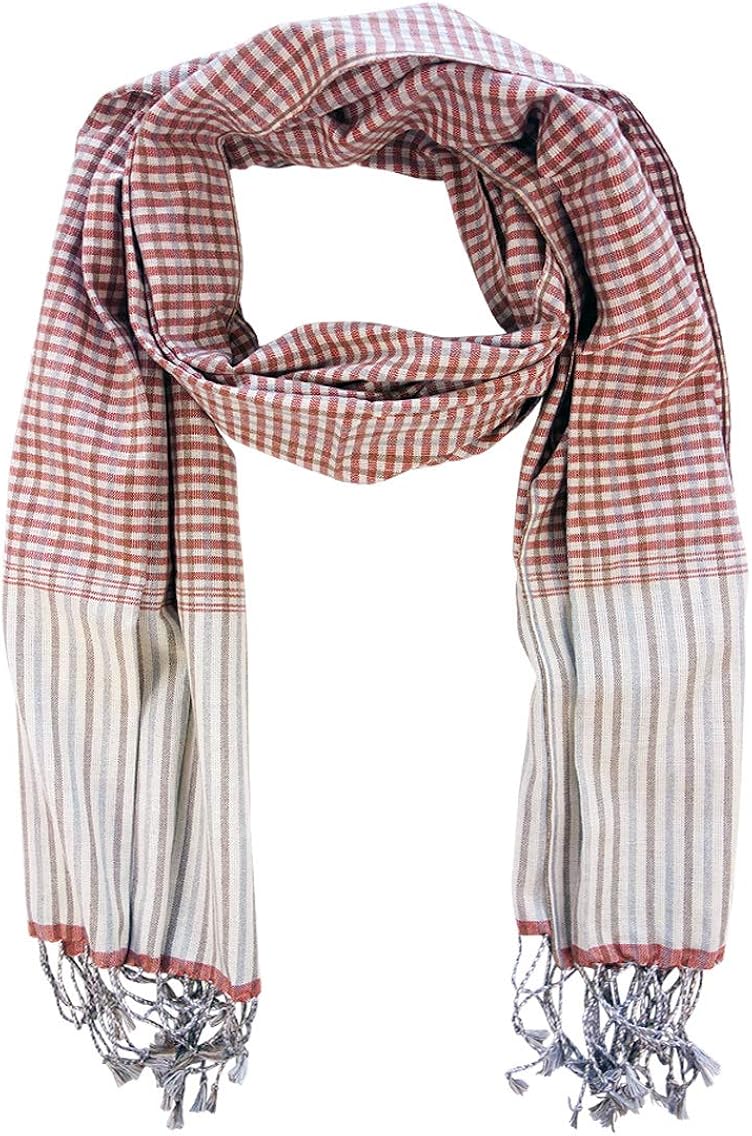 Krama scarf orange Heat Cambodian scarf at Amazon Women’s Clothing store