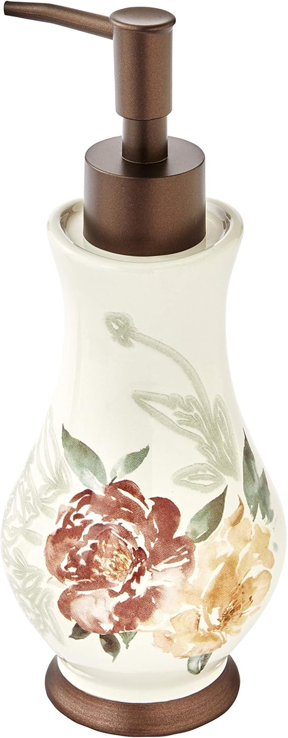 SKL HOME Holland Floral Soap Dispenser, Natural: Home & Kitchen