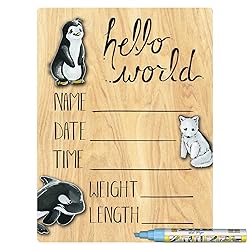 Cohas Hello World Newborn Baby Announcement Printed