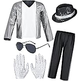 Dance Star Costume for Kids 80s 90s Pop Stage Cosplay Party Halloween Role Play 3-12 Years