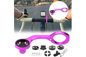 BIKOOCO Out Front Cycling Computer Mount - Garmin Bike Mount for Garmin Edge 200 500 510 520 800 810 820 1000 1030,Bike Computer Mount Compatible with Road Bike GPS Computer,Garmin,Combo(Pink)
