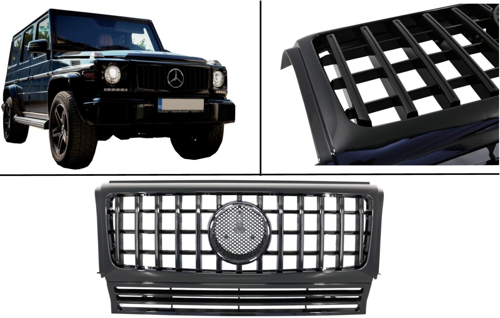 KITT FGMBW463GTRB Front Grille GT-R 90-14 Panamericana Design All Piano Black