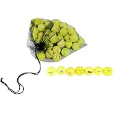 48-Pack Clean Green Recycled Yellow Golf Balls - Neon Colored - Used Good Condition - Includes Mesh Carry Bag - Cheap Golf Balls for Men and Women