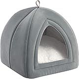 Bedsure Cat Bed for Indoor Cats, Cat Houses, Small Dog Bed - 15/19 inches 2-in-1 Cat Tent, Kitten Bed, Cat Hut, Cat Cave with