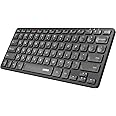 Arteck Universal Multi-Device Bluetooth Keyboard Ultra Slim and Compact Wireless Bluetooth Keyboard with Media Hotkeys for Windows iOS iPad OS Android Computer Desktop Laptop Surface Tablet Smartphone