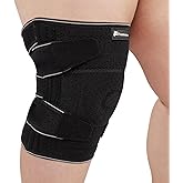 Feamero Plus Size Knee Brace for Women and Men, Innovative Cross-Pressure Adjustable Knee Support with Side Stabilizers for Meniscus Tears, Arthritis and Joint Pain Relief (5XL/6XL)