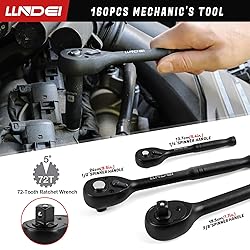 LLNDEI 160-Piece Mechanics Tool Set, Metric Socket
