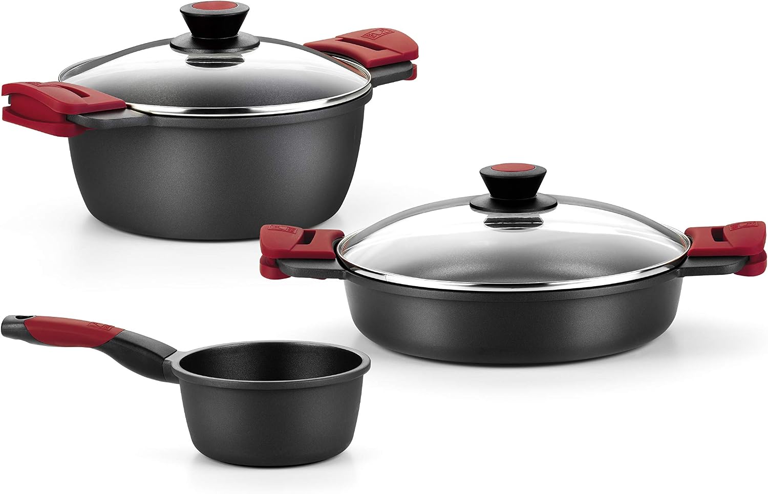 BRA Premiere Batería De Cocina De 4 Piezas De Aluminio Fundido con Antiadherente