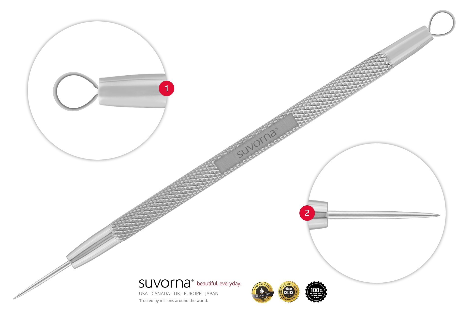 Blackhead Tweezer Professional Curved Steel Tip Surgical