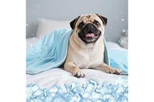 Tivray Premium Cooling Dog Blanket, Q-MAX>0.4 Cooling Blanket for Dogs, Washable Lightweight Summer Quilt for Pets and Humans