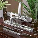 Bwintech 1 Set Black UPVC Door Handle 92mm 210mm Backset 122mm Screw Hole view 7