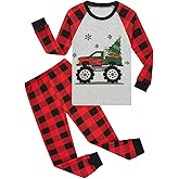 Little bety Boys Christmas Pajamas Toddler Boys Cotton Long Sleeve Pjs Kids Holiday Sleepwear Sets 18months-18years