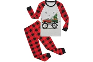 Little bety Boys Christmas Pajamas Toddler Boys Cotton Long Sleeve Pjs Kids Holiday Sleepwear Sets 18months-18years