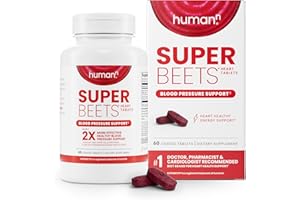 Humann SuperBeets Heart Tablets Smooth Coat 500mg – Non-GMO Powder – Clinically Studied Antioxidants, 60 Count