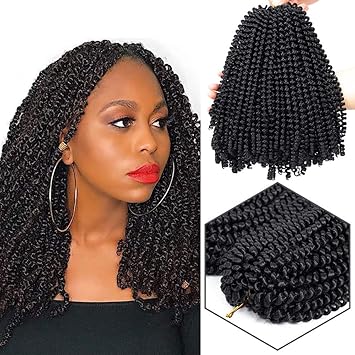 8 Inch Marlybob Kinky Curl Spring Twist Crochet Braids Curly Weave Braiding Hair 2