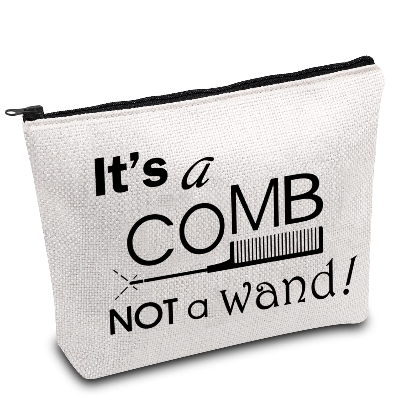 Hairdresser Makeup Bag Hairstylist Gift Hair Stylist Cosmetic Bag It's a Comb Not a Wand Cosmetology Graduation Gift Hair Salon Barber Gift (Comb Not Wand)