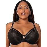 Curvy Couture Womens Shimmer Full Coverage Unlined Underwire Bra