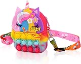 Ainiv Crossbody Pop It Bag Unicorn Fidget Shoulder Bag 2 in 1 Colorful view 2