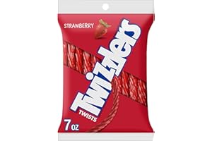 TWIZZLERS Twists Strawberry Flavored Licorice Style, Chewy Candy Bag, 7 oz