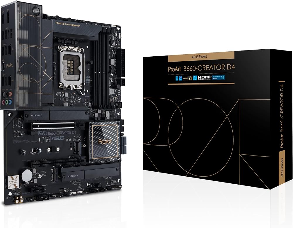ASUS ProArt B660-Creator D4 Motherboard Intel LGA 1700 ATX PCIe 5.0 DDR4 2.5Gb