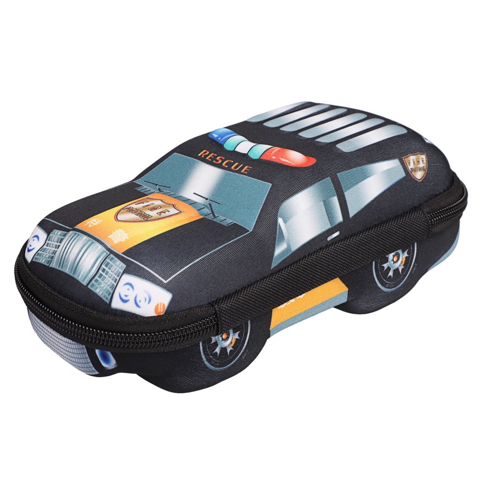 Pencil Case 3D Car Hard Shell Pencil Bag Large Capacity Pencil Case Pouch Double Zippers Pen Bag Anti-Shock Pen Box Holder with Multi Compartments School Office Supplies Stationery Storage Organizer