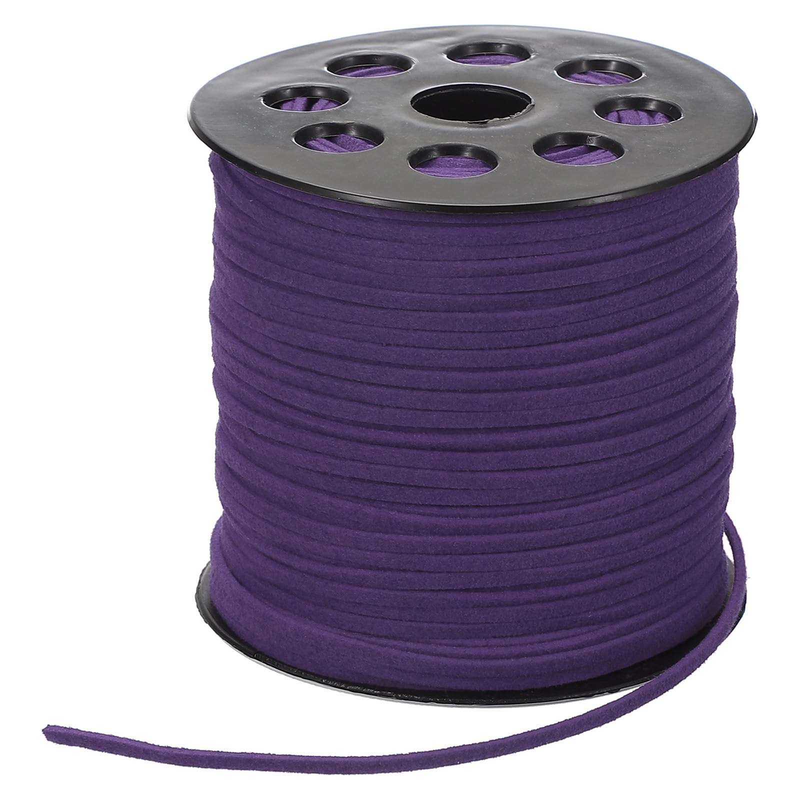 PATIKIL 100 Yards x 2.6mm Faux Suede Leather Cord, Leather Lace String for Bracelet Necklace Beading Making DIY Crafts, Dark Purple