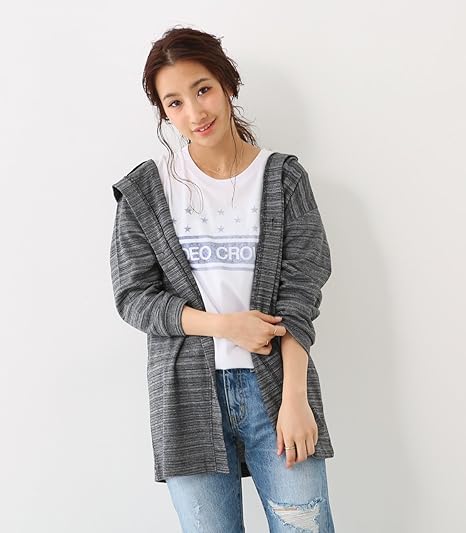 Amazon ロデオクラウンズ ワイドボウル Rodeo Crowns Wide Bowl フード カーディガン Tシャツ セット 4bsr80 0570 レディース ブラック Free カーディガン ボレロ 通販