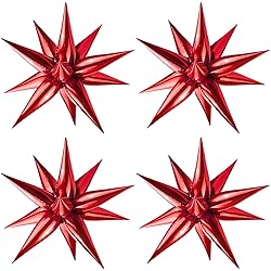 Moukiween 12 Point Star Balloons- 50 Pcs Explosion