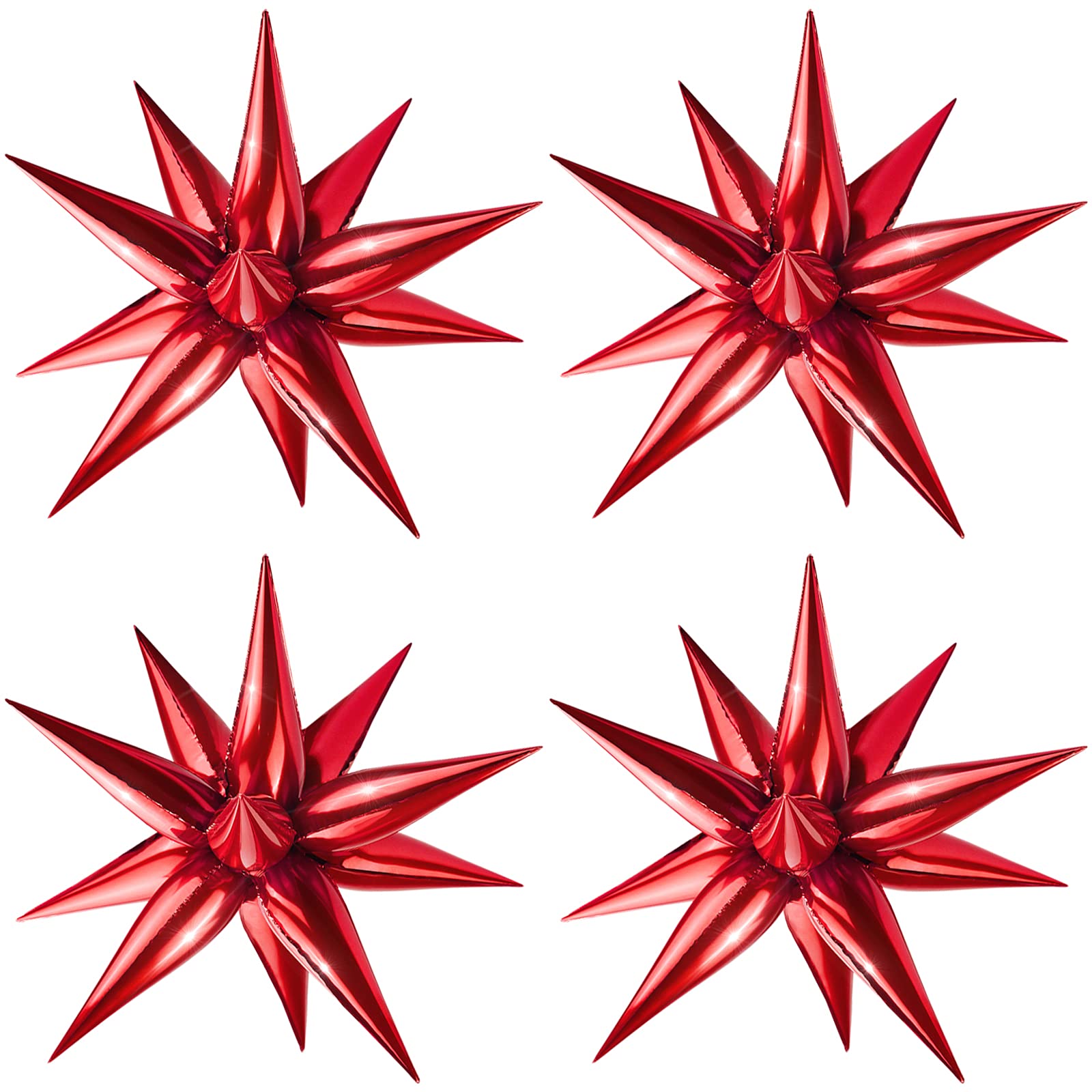 Moukiween 12 Point Star Balloons- 50 Pcs Explosion