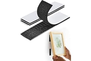 20 Pack 1" x 4" Heavy Duty Hook Loop Tape - Double Sided Reusable Mounting Strips with Strong Adhesive, Interlocking Fastener