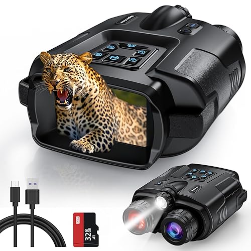 Ruaiok Night Vision Goggles, 4K FHD Infrared Night Vision 