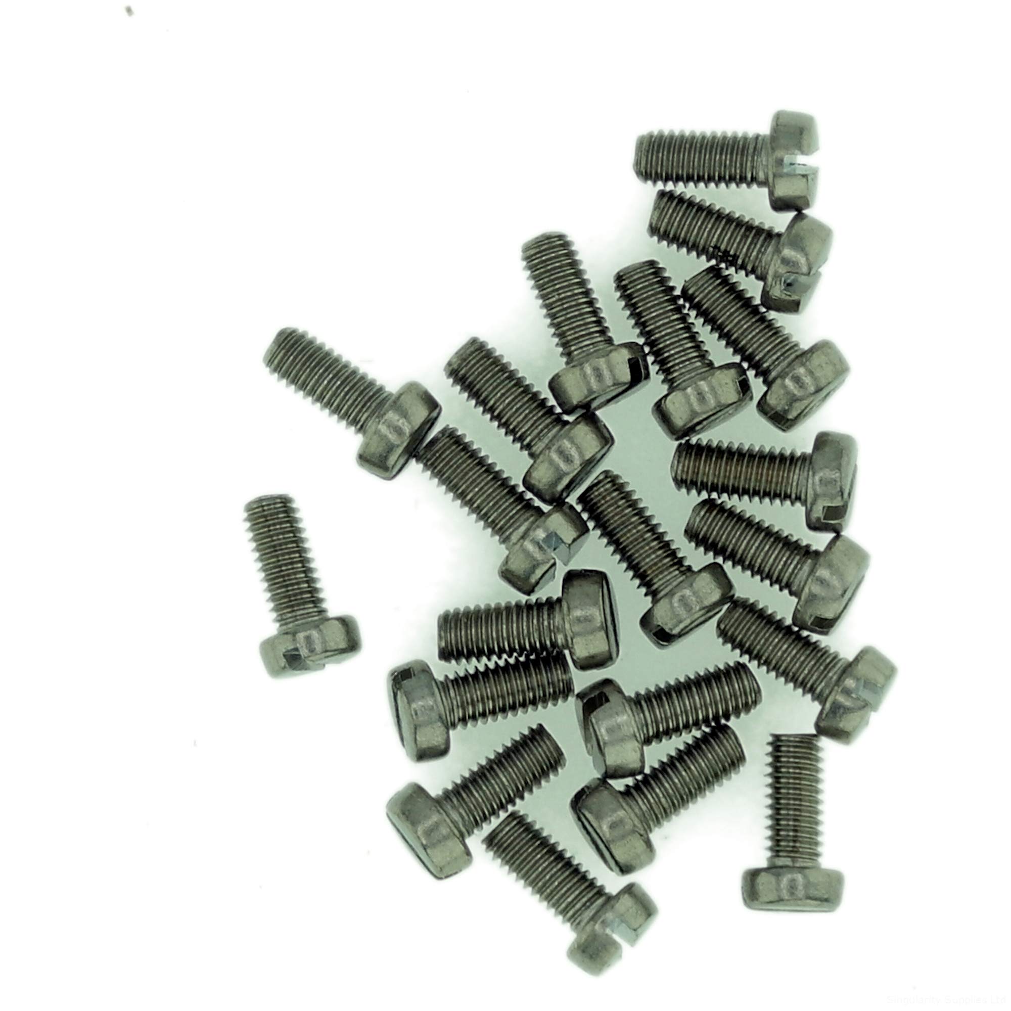 M2.5 (2.5mm x 4mm) Slot Cheese Machine Screw (Bolt) - Stainless Steel (A2) (Pack of 20)