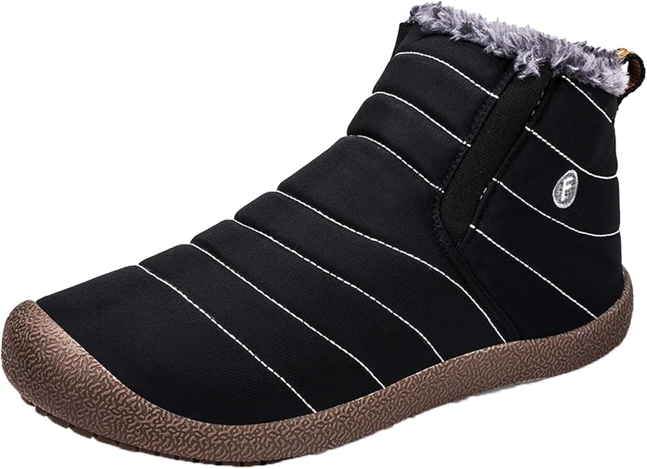 MAIAMY Warm Lining Men Snow Boots Velvet Windproof Waterproof Slip On Autumn Winter High Top 