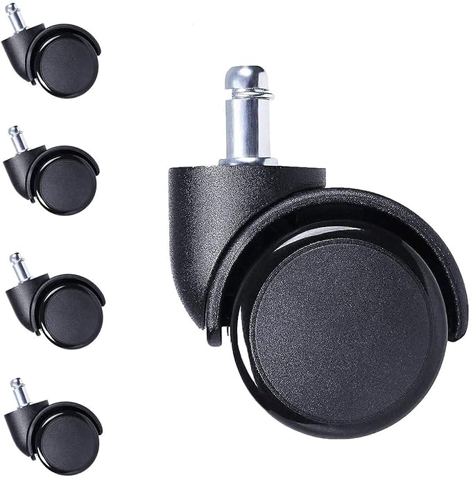 3 Heavy Duty Replacement Swivel Rubber Chair Casters Wheels Safe