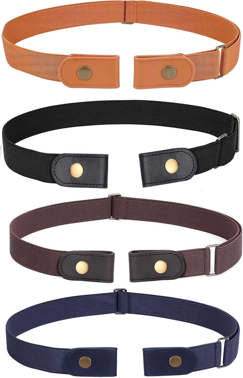 No Buckle Stretch Belt for Women and Men Elastic Waist Belt up to 72