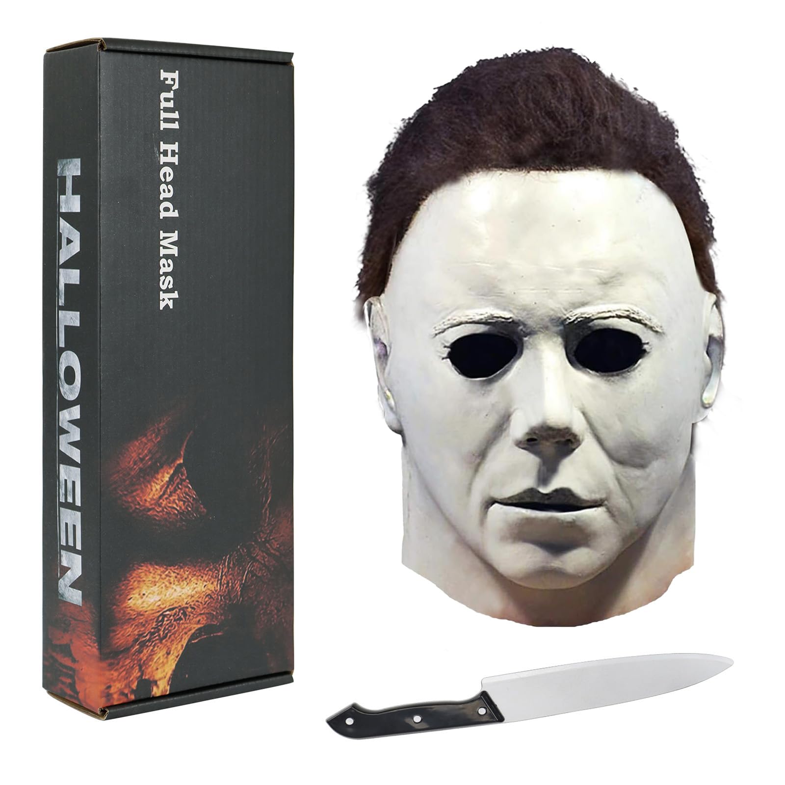 Xambop Michael Myers Mask Original 1978, Realistic Horror mask Scary Halloween Cosplay mask