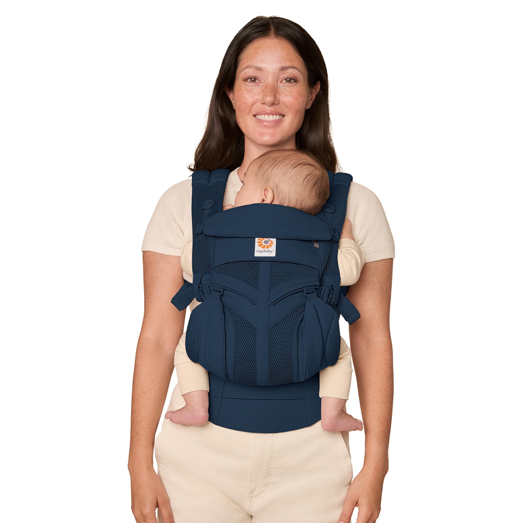 Photo 1 of Ergobaby Omni Classic (formerly OMNI 360) All-Position Baby Carrier for Newborn to Toddler with Lumbar Support and Cool Air Mesh, 7-45 Pounds, Midnight Blue, One Size