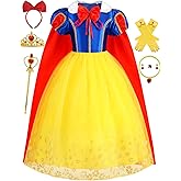 RELARLiYA Princess Dress for Girls Kids Costume Dress Up Birthday Party Christmas Halloween with Accessories 3-10 Y