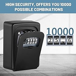 Key Lock Box Wall Mounted,4 Digit Combination