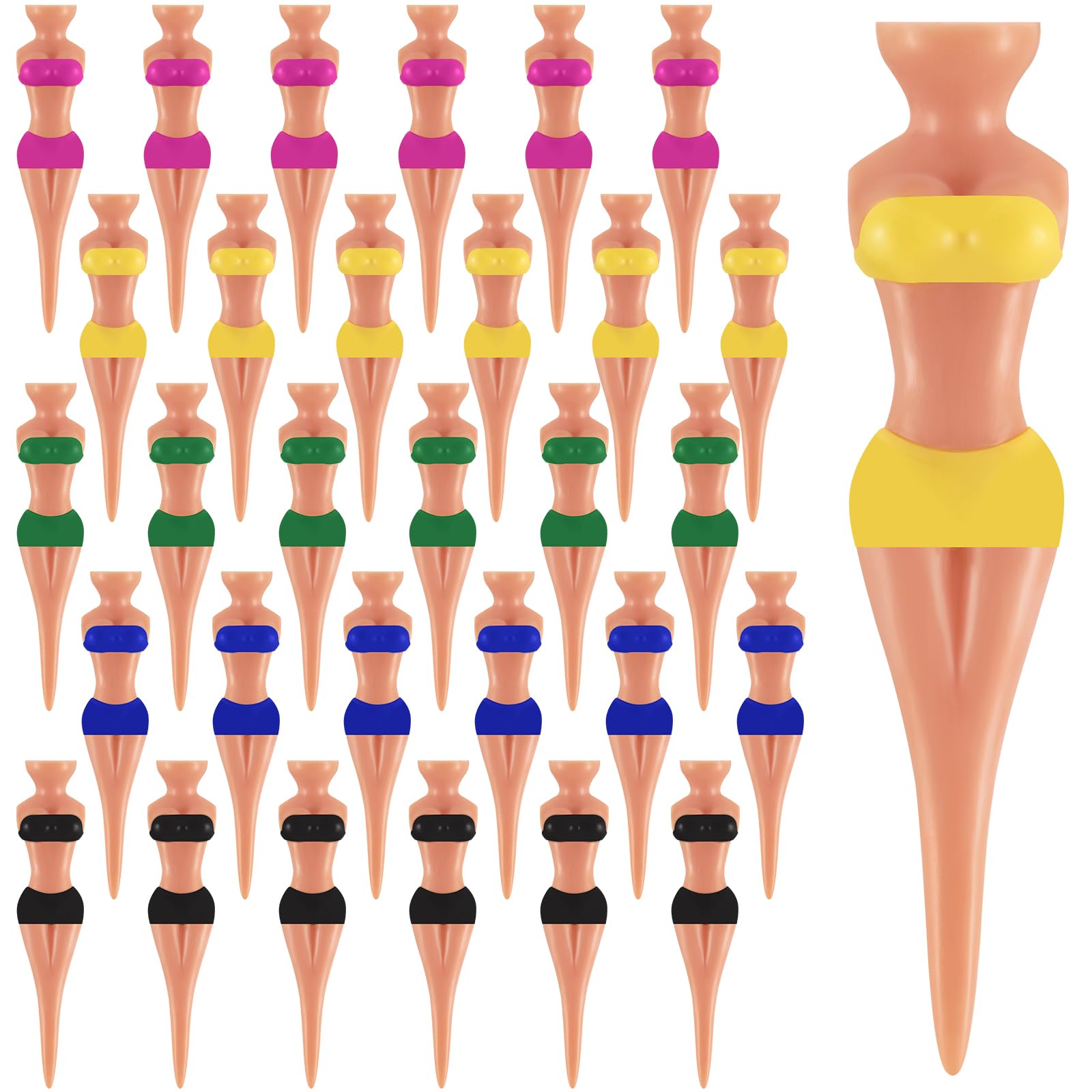 Skylety Golf Tees Funny Bikini Girl Golf Tees, 76 mm 3 Inch Plastic Pin up Golf Tees, Bikini Women Golf Tees for Golf Training, Golf Accessories