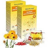 60Pcs Goji Berry Chrysanthemum Tea for Liver Health, Dandelion Wolfberry Tea, Seven Natural Herbal Ingredients, Chinese Health Herbal Tea, Kidneys & Liver Health(60 Bags, 2 Boxes)