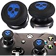 Playrealm FPS Thumbstick Extender & Printing Rubber Silicone Grip Cover 2 Sets for Xbox Series X/S & Xbox One Controller Ghost Series