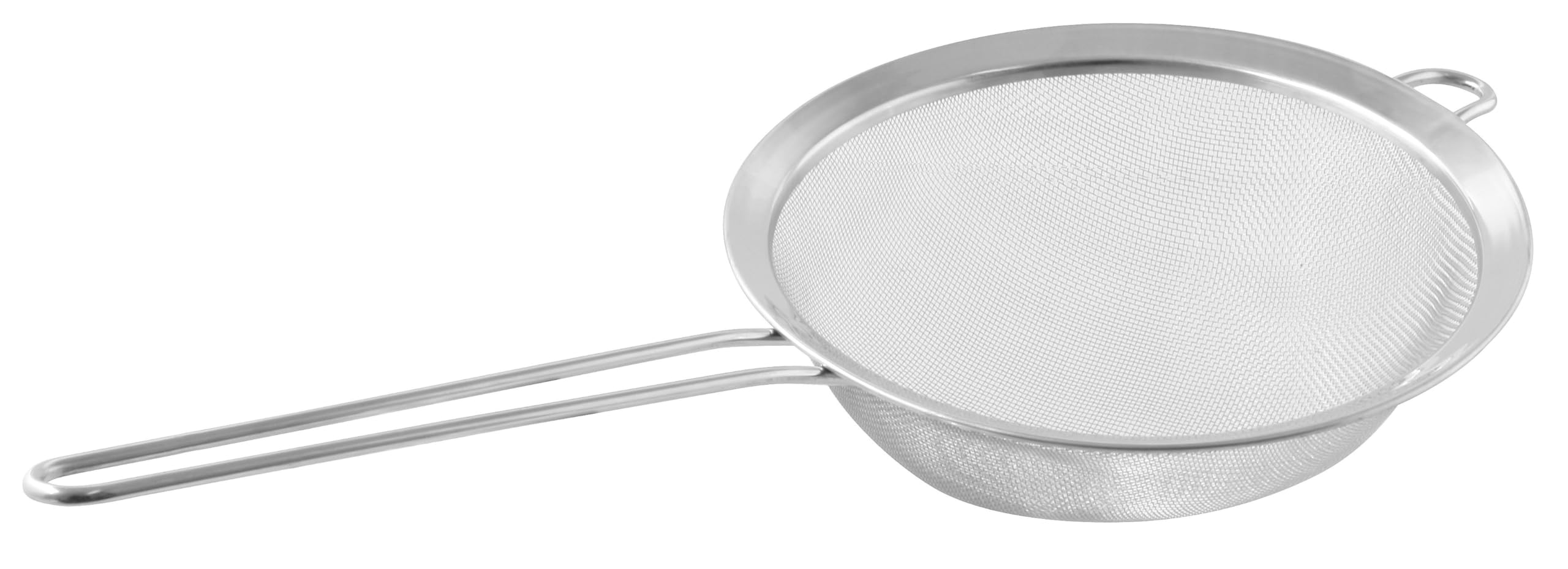 Fackelmann Sieve 20cm Diameter, Strainer, Large, Fine Mesh, Stainless Steel, 13x20x37.5cm, Silver