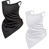 TClian Balaclava Neck Gaiter with Ear Loops Scarf Bandana UV Sun Protection Outdoors Face Mask Cover for Women Men