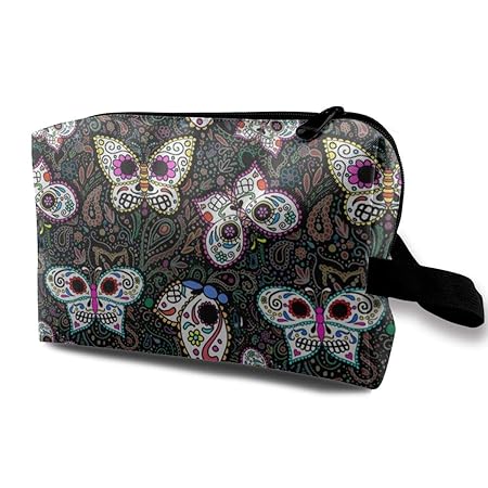 Calaveras Locas Mariposas! _8134 Tragbare Reise Make-Up Kosmetiktaschen Organizer Multifunktions Fall Taschen für Frauen