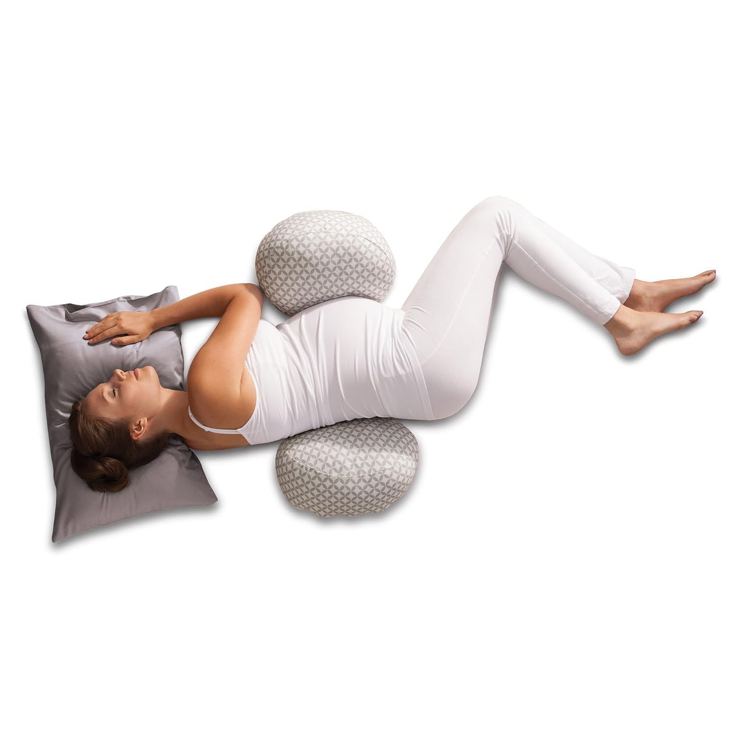 Boppy Pregnancy Body Pillow With Diamond Circles Grey And White Pregnancy Pillow With Removable Jersey Cover Amazon De Baby