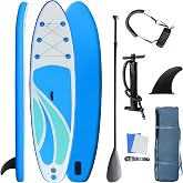 GONFLABLE Inflatable Stand Up Paddle Board for Adult All Skill Levels- 10'4" Ultra-Light SUP Paddleboard with Durable Non-Slip Deck and Paddle Board Accessories Fins, Paddle, Pump, Backpack, Leash