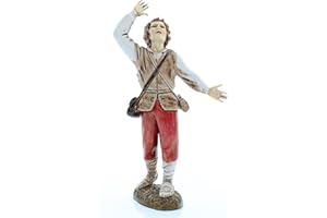 Moranduzzo Amazed for Nativity Scene of 5 Inch Scale 1:15 - Unbreakable Nativity Figures - 18th Century Style, Hand-Finished Painting, Official Product, Made in Italy, Sculptor M. Landi