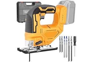Jig Saw for De-Walt 20V Max Battery, Cordless Jigsaw Tool with Brushless Motor, Up to 2900 RPM, 0–45° Beveled Cuts, LED Light